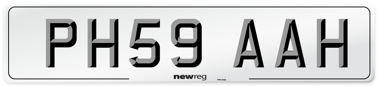 PH59 AAH Number Plate from New Reg